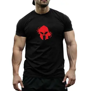 Blood Spartan Helmet T Shirt Gym Clothing rint T-shirt