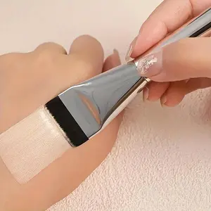 1pc Ultra thin straight line foundation make-up brush flat head facial mask brush light and thin non marking powder concealer brush