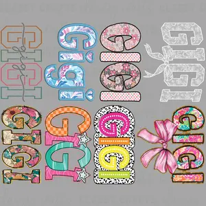 Gigi Colorful - 30x24 - PREMADE GANG SHEET