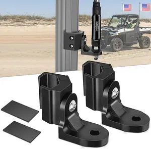 Nilight UTV Whip Light Mount 2PCS Flag Antenna Mounting Brackets Adjustable for Pro-fit Cage Compatible with Polaris Ranger General Can am Defender Commander Maverick Trail/Sport