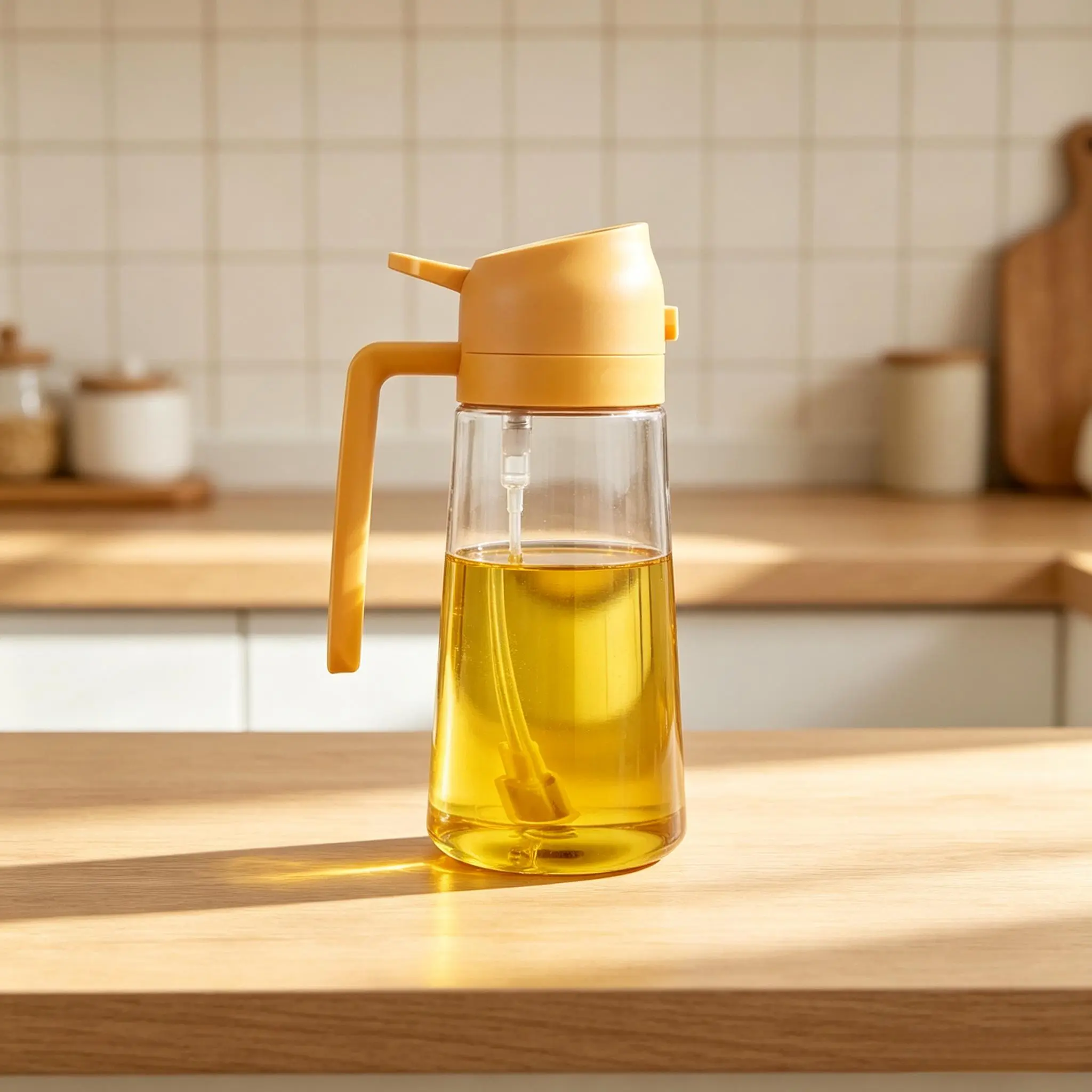 Olive Oil Sprayer for Cooking - Kitchen Oil Dispenser Bottle Mister for Air Fryer, Salad, BBQ, Baking & Grilling