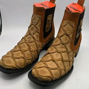 Hooch Men's Honey Color Leather Boots - Stylish and Durable Footwear for Everyday Wear
