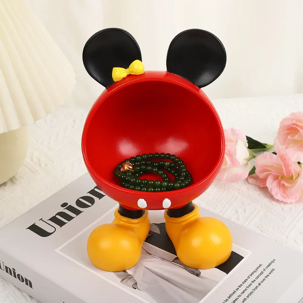 New Creative Mickey Head Ornament, Cute Cartoon Key Storage, Car Remote Holder, Living Room Bedroom Decorative Shelf Gift, Decoration