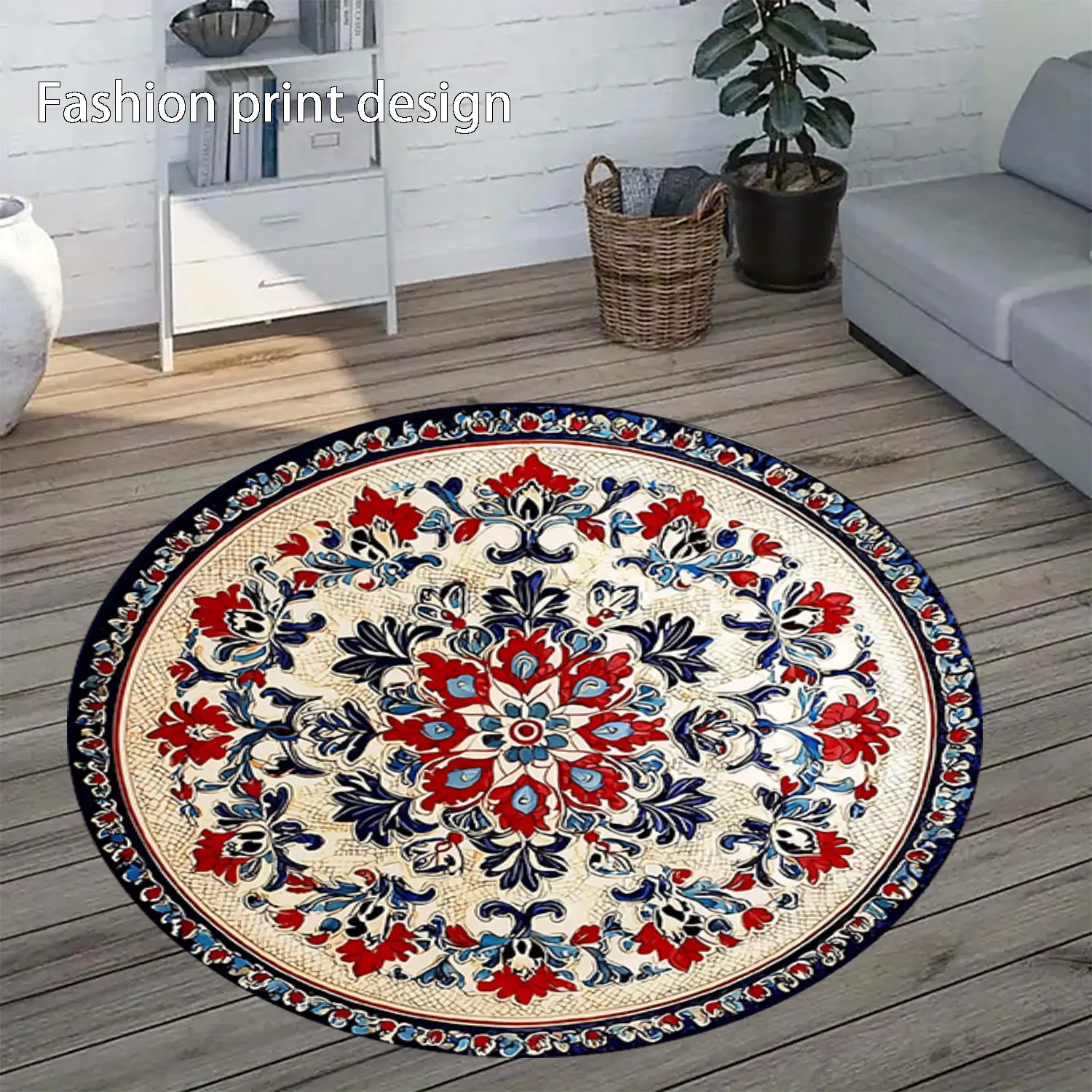 1 modern style patterned floor mat, Modern Indoor Rug, suitable for bedroom bedside decoration, living room home decoration, balcony decoration, hotel decoration, entrance, kitchen, bathroom and other places, available all year round