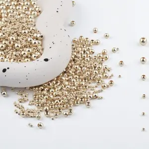 480 count 2/2.5/3/4/5/6mm 14K  Filled Round Spacer Beads,Ball Seamless Spacer Beads,for DIY  Bracelet Necklace Making Findings (14K )