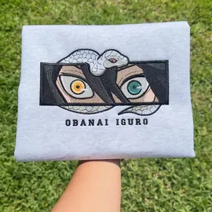 Obanai Embroidered Sweatshirt or Hoodie