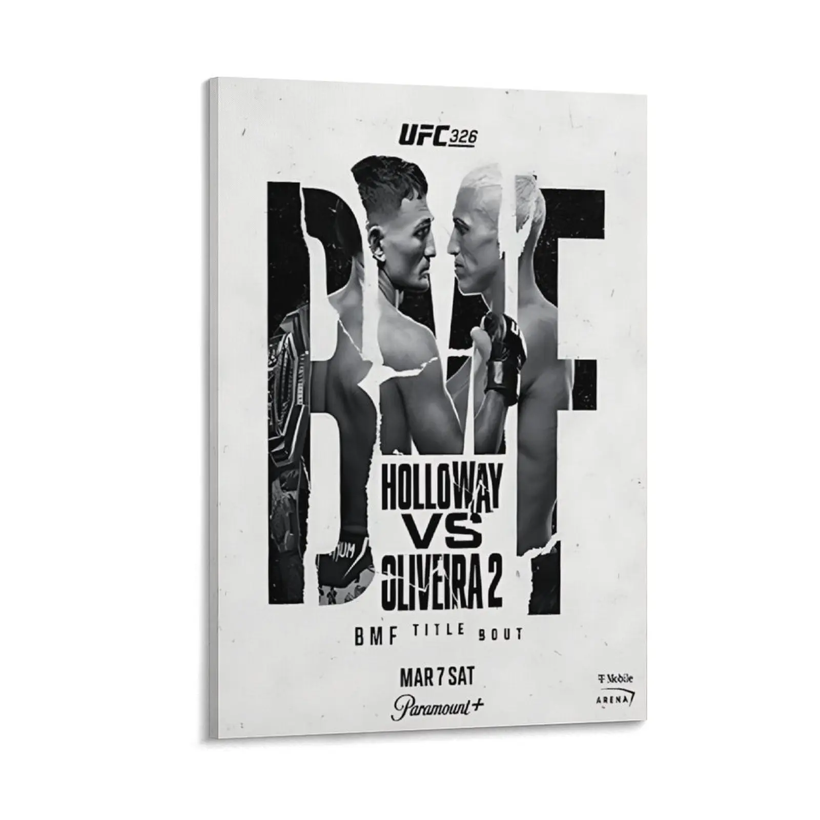 UFC 326 Holloway vs Oliveira Wall Poster Print, TMobile Arena Las Vegas Decor, Art Work for Wall Decor Home Supplies, Artistic, Photo