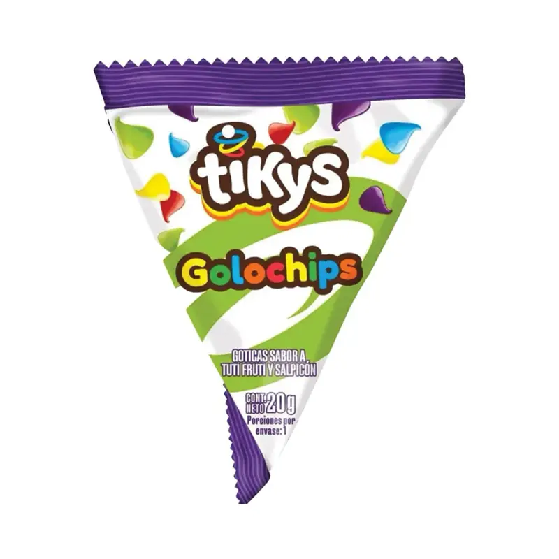 Tikys Golochips Single Pack 20g Sweet Tuti Fruti Flavored Candy Drops