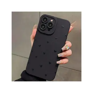 Eye Black Heart Shaped TPU Anti-Fall Full Coverage Precision Protective Case For IPhone 13 15 17 Xs Max/11/12/13/14/15/16Pro Max for Samsung Galaxy S26 ultra
