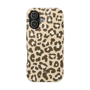 Y2K Leopard Print | Brown for iPhone 161514131211 Plus Pro Pro Max  MagSafe Compatible & Wireless Charging Ready11 12 13 14 15 16 Pro Promax Phone Cases Phone Cover Hard Case Tough 2-piece Phone Case