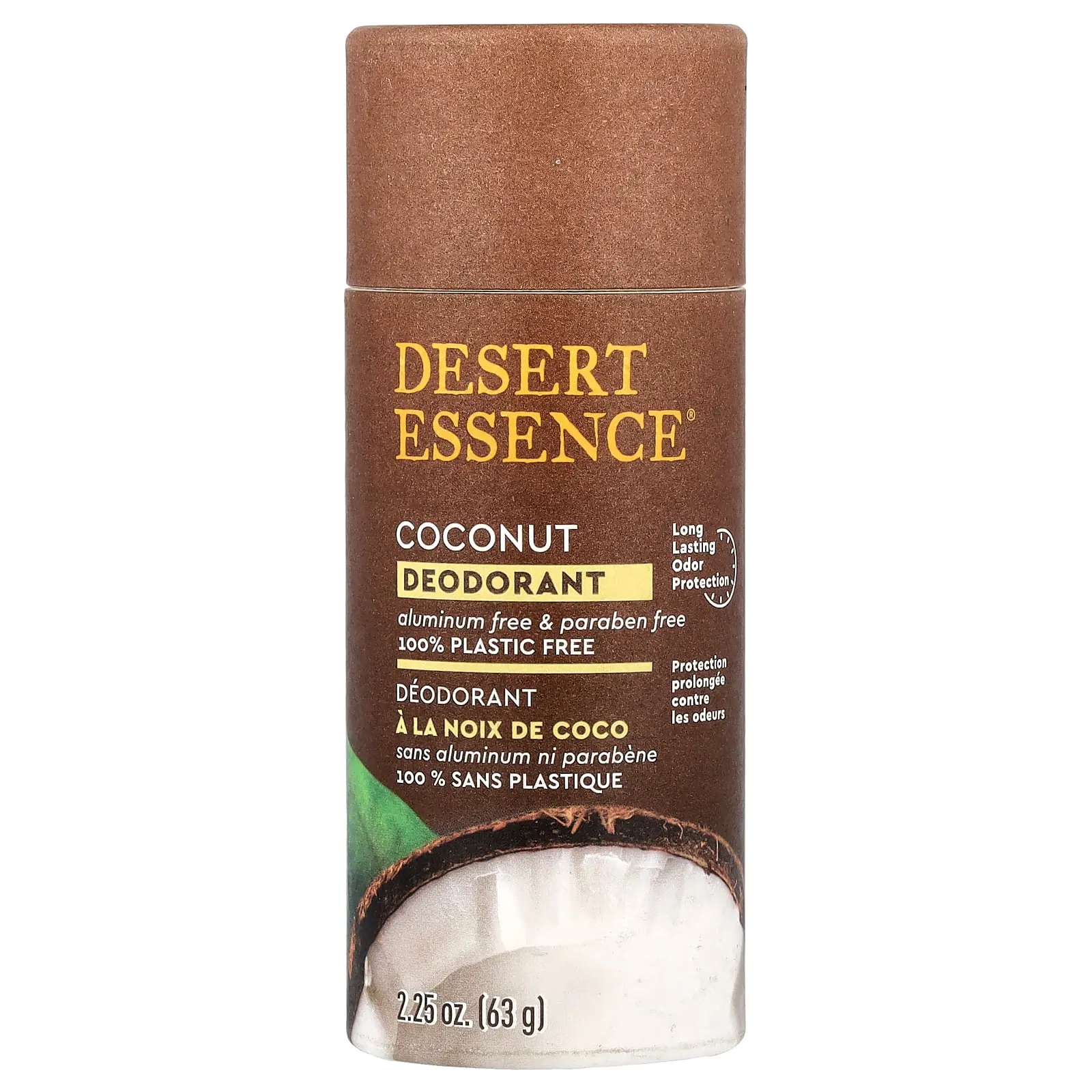 Desert Essence Deodorant, Coconut , 2.25 oz (63 g)