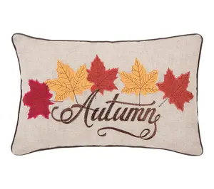 Autumn Leaves Throw Pillow by Valerie
