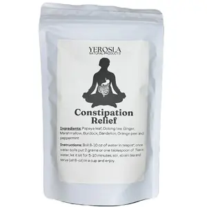 Yerosla Constipation Support Herbal Tea with Papaya Leaf Oolong Tea Gentle Bowel Support 30 Servings for Natural Digestive Health