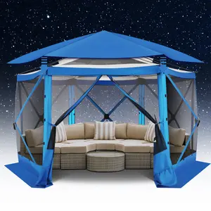 COBIZI 12x12 Pop Up Gazebo Screen Tent with Mosquito Netting, Ideal for Camping & Outdoor Activities COBIZI 12x12 Pop Up Gazebo Screen Tent with Mosquito Netting, Ideal for Camping & Outdoor Activities