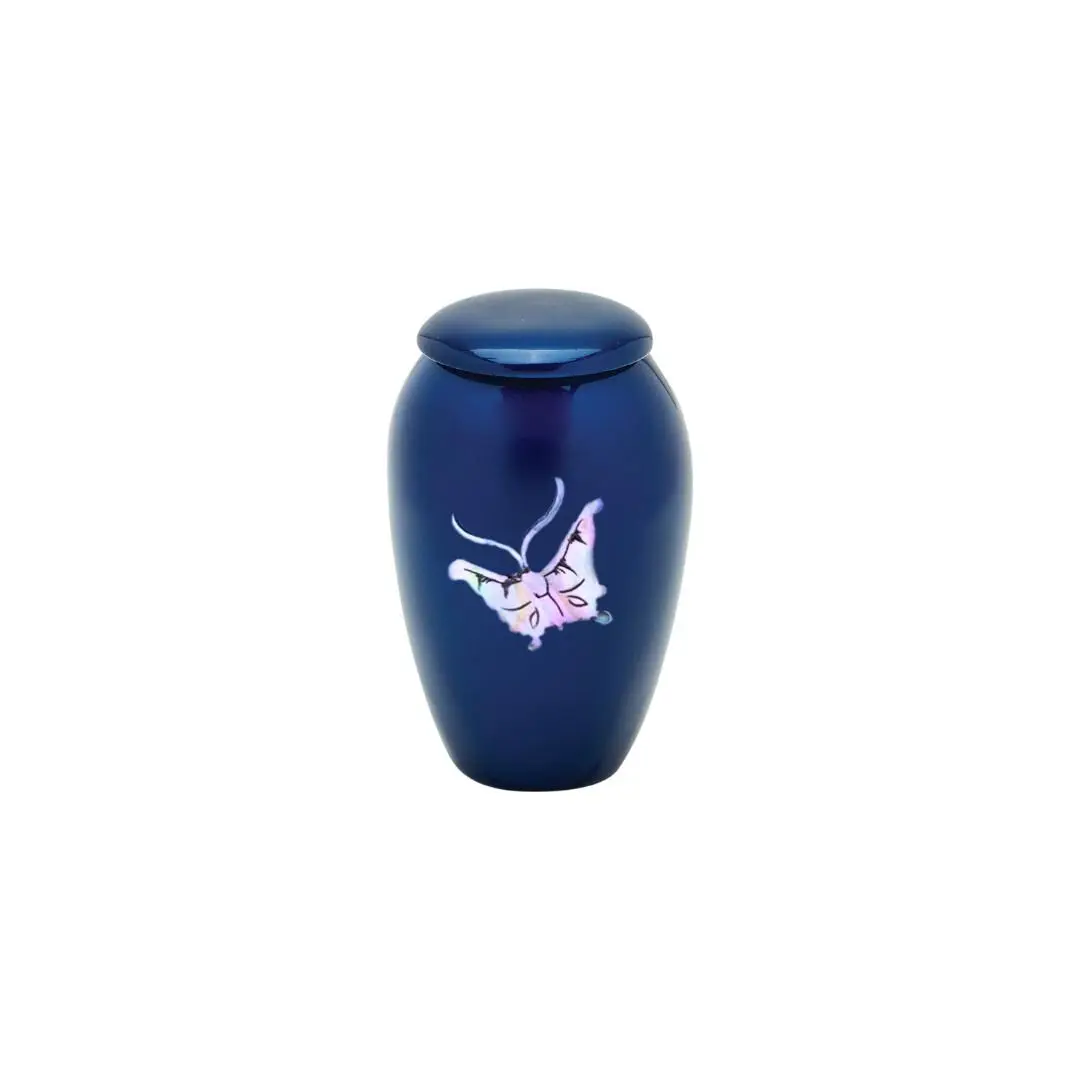 MOP Blue Butterfly Token Urn