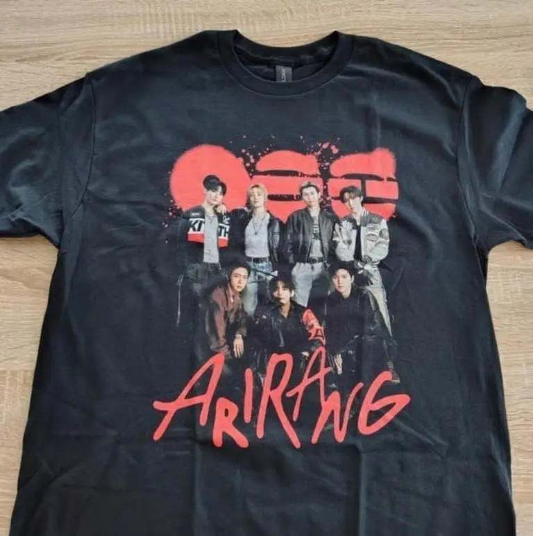 Youth and Adult Arirang Unisex T-Shirt: Kpop Concert World Tour 2026, 90s Graphic Tee, Streetwear Unisex Shirt Style, Gift for Women, Men