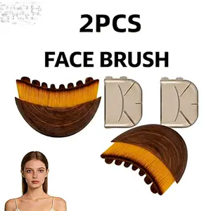 2PCS mandibular carving specialized facial dry brush, designed to fit the skin's texture, with dual effects of massage and drainage, soothing fatigue and clarifying facial contours.