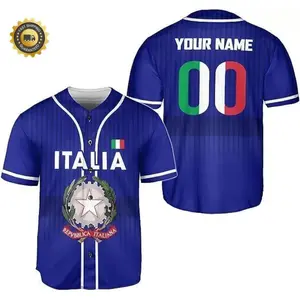 Personalized Italia Baseball Jersey, Italian Shirts for Men