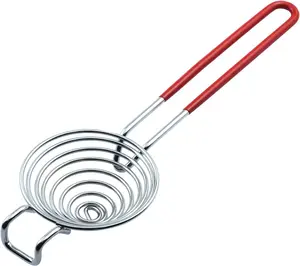 CAMKYDE Stainless Steel Egg Separator - Food Grade Yolk and White Separation Tool (Red)