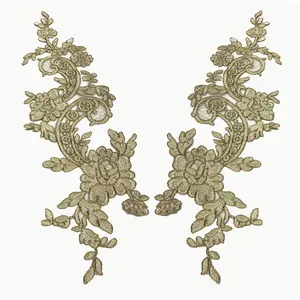 Corded Floral Lace Applique Embellishment for Bridal, Quinceañera Gown, Dance | Lace USA - 96434W