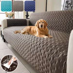 All Season Full Coverage Sofa Cover, Pet Friendly Non Slip Washable Couch Protector, Anti Scratch Universal Sofa Cushion Slipcover, All Around Decorative Sofa Throw Pad for 1/2/3/4 Seater