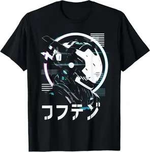 100% Cotton Futuristic Techwear Japanese Cyberpunk Harajuku Anime Manga T-Shirt
