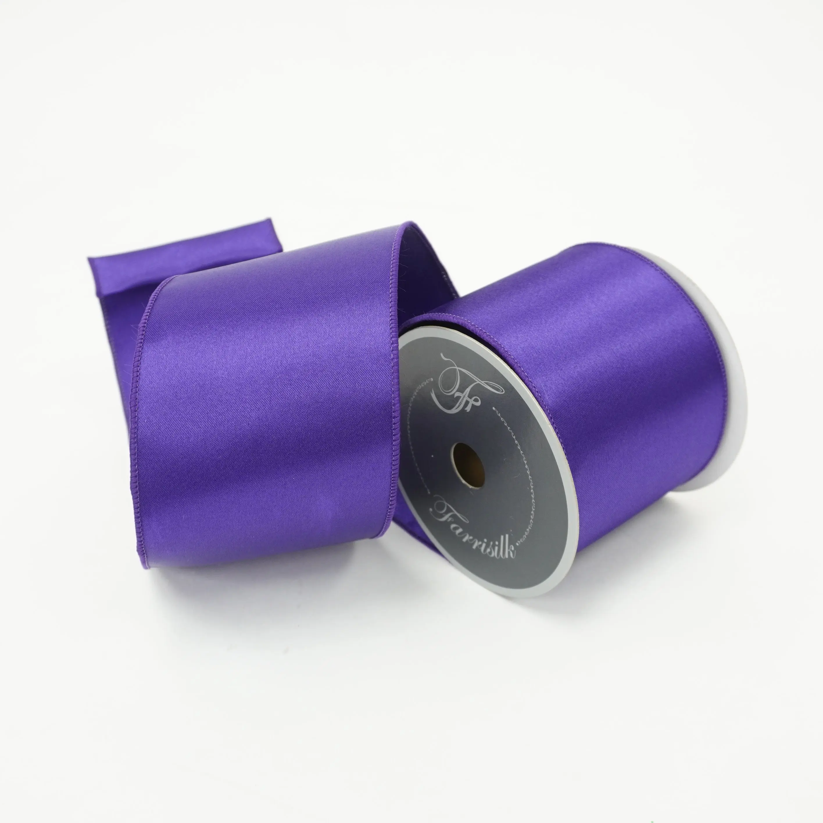 Purple Satin Ribbon, 4" X 10YD