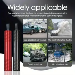 New 2 In 1 Car Safety Hammer,Glass Breaker UndeWater,Safe Hammer,Car Hammer SeatbeltCutter,Window Breaker Emergency EscapeTool,Small and Easy to Use Car Safety Tool
