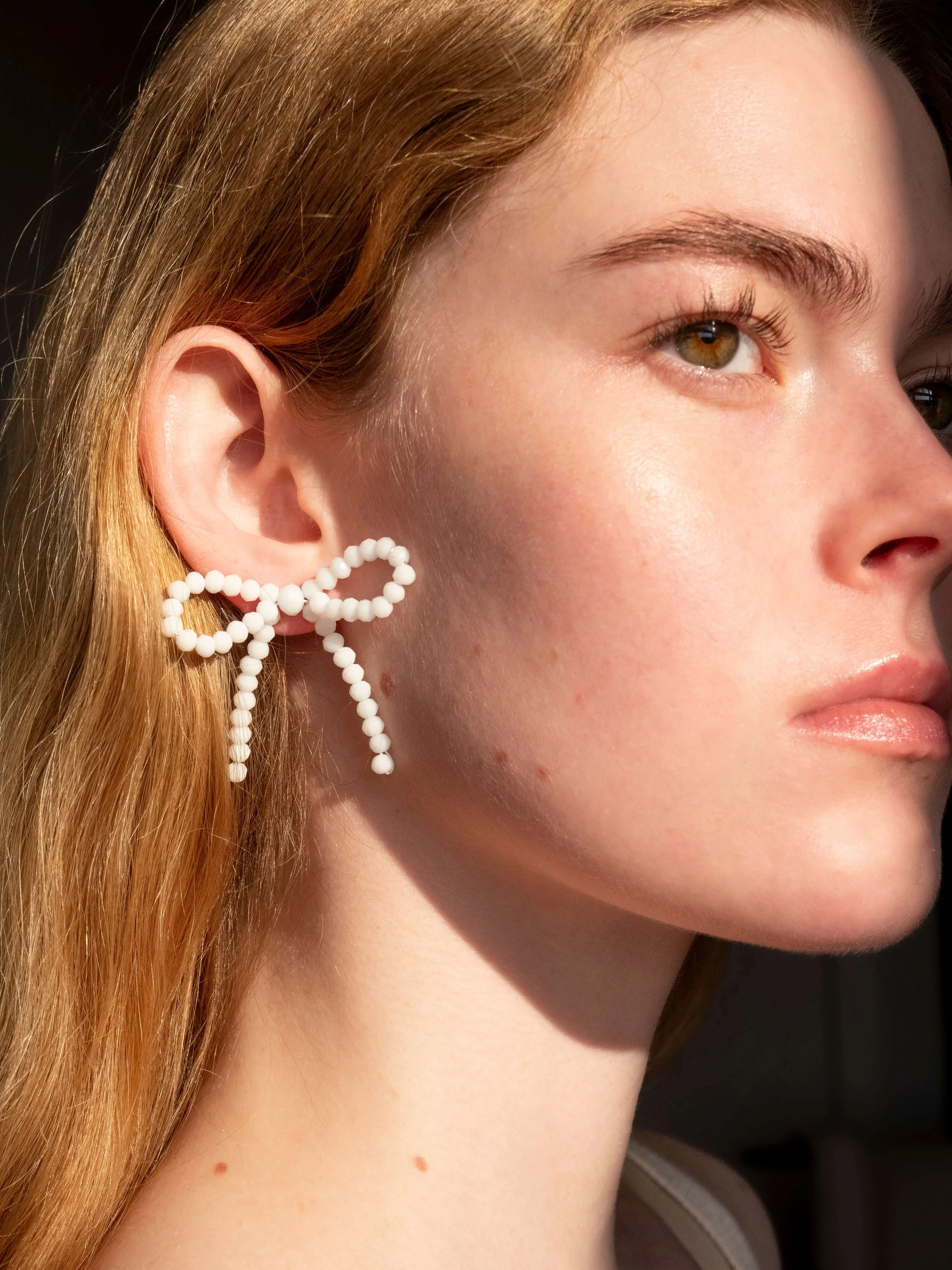 Beaded Bow Earrings