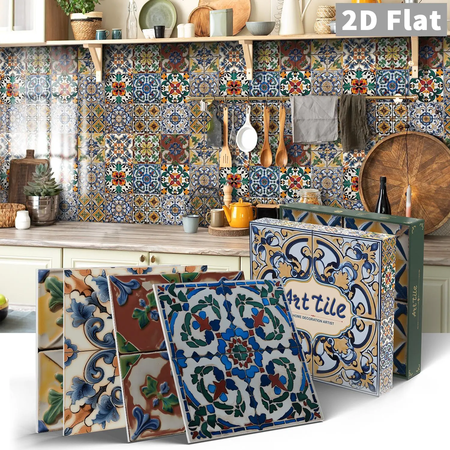 24 PCS Gift Box Wall Decor Peel and Stick Tile Decals Waterproof Oil Resistant  Foam Wall Art for Bathroom Living Room Kitchen Home Decoration Backsplash Vinyl Tile Stickers, Decorative, Removable Decorative Backsplash, Decorative Wall Sticker, Tiles Stic