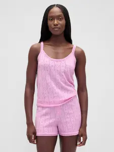 Gap Women's Lightweight CashSoft Pointelle Heart PJ Tank Top