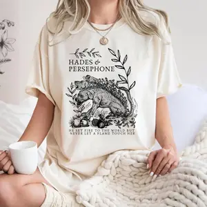 Hades & Persephone Comfort Colors T Shirt, Vintage Greek Mythology Poet Tee, Goddess Love Academia Gift For Friends