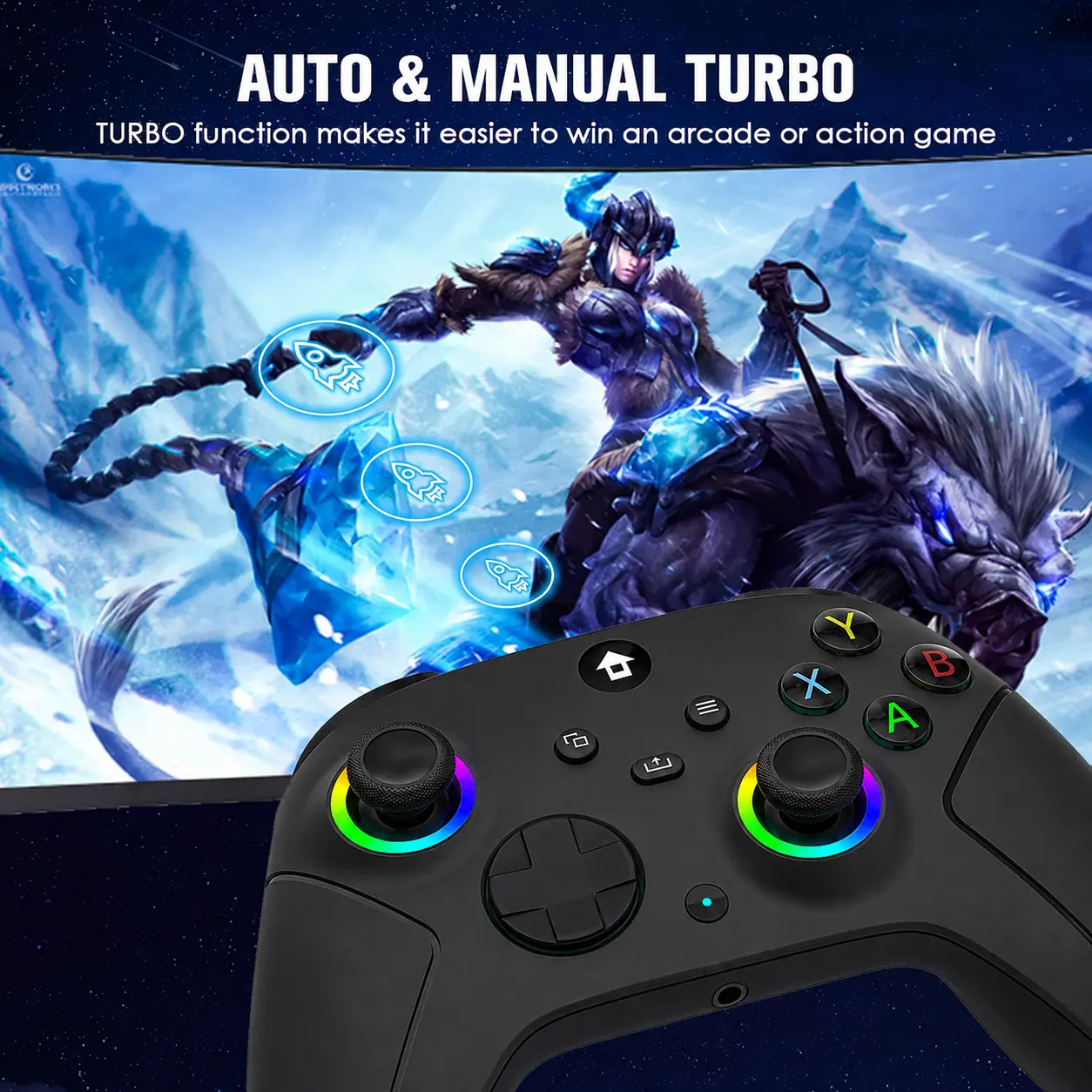 Wireless Gaming Controller for Xbox Series X|S, Xbox 1, PC & Steam - Anti-Drift Joysticks, Dual-Mode Triggers, 6-Axis Gyro, 1000Hz Polling Rate, Turbo Function, 3.5mm Headset Jack