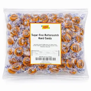 Sugar Free Butterscotch Hard Candy | 1 Lb Bag - Approx. 75 Pieces | Sugarless Candy Individually Wrapped | Old Fashioned Candies for Office Bowls & Sharing