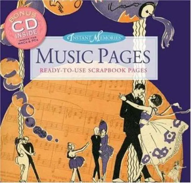 Used Soft Cover Book - Instant Memories: Music Pages Ready-to-Use Perforated Scrapbook Pages by Andrea Vetten-Marley, Excellent Condition, Good Quality, Bonus CD (English)