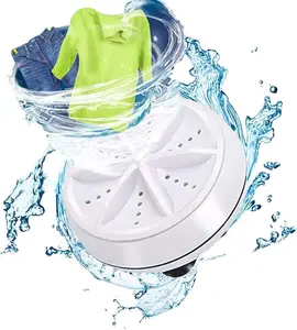 Mini Washing Machine Portable Ultrasonic Turbine Washer, Portable Washing Machine with USB for Travel Business Trip or College Rooms