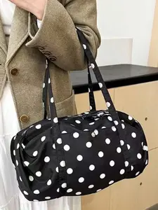 Minimalist style, high-end sense, polka dot underarm bag, Crossbody Purse, zipper opening and front pocket design, retro minimalist style versatile large capacity Stylish Crossbody shoulder bag, can accommodate mobile phones