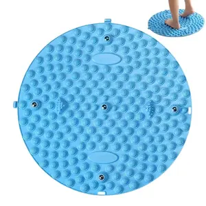 Foot Massager Mat，Reflexology Mat with Magnetic Therapy Acupressure Disc - Ergonomic Acupressure Mat for Feet Relaxation, Pressure Point Pad - (Blue)