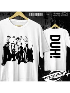 Summer Men's P1Harmony DUH Same T-shirt Kpop Printed Summer Short Sleeved T-shirt Men's Women's Street T-shirt