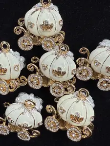 343 (2pcs）Princess Pumpkin Carriage Beads ✨ Crystal Fairy Car Beads