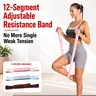 12-Slot Unisex Adjustable Resistance Exercise Band Set - Multi-Loop Stretch Fabric Gym Accessory for Fitness Enthusiasts, Dance & Pilates Tool, Home Workout Gear, Shoulder Mobility Booster, Lightweight Portable, Easy to Carry & Use, Enhances Flexibility