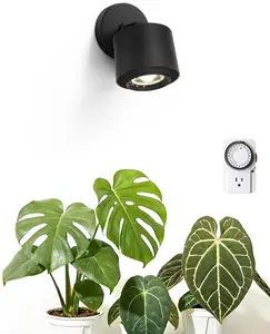 Barrina TR40a Track Grow Lights for Indoor Plants, 15°-60° Adjustable Beam Angle, 40W 4000K Full Spectrum LED Plant Light, High PPFD Spotlight Grow Lamps with Timer for House Plants, 1-Pack, Black