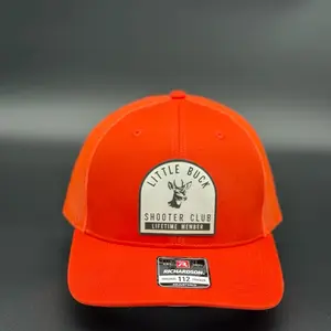 Little Buck Shooter Club Trucker Hat Richardson 112 Adjustable Baseball Cap with Unique Design Blaze Orange
