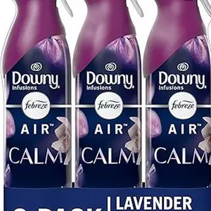 Febreze Air Mist Air Freshener Spray, Odor-Fighting Room Spray, Air Fresheners for Home and Bathroom and Kitchen, Aerosol Can, Downy Calm Scent, 8.8oz, 3 Count