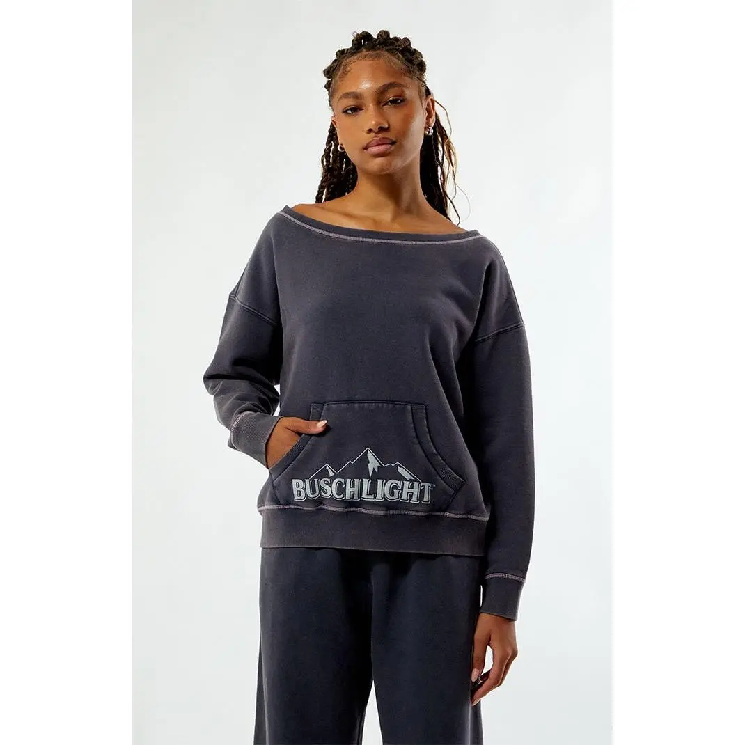 BUSCH LIGHT Women's 89 Off-The-Shoulder Sweatshirt