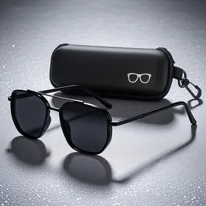 Polarized Sunglass Men Lightweight Sunglasses Lenses Polarized Sunglasses for Travel Use, Trendy Casual Sunglasses, Gifts for Him, Fashion Fall/summer 2025 Geometric Frame Double Beam Design Sun Protection Glasses Trends, Travel Accessories