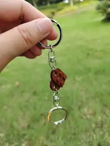 Creative Building Block Heart Couple Keychain Gift, Key Ring with Heart Pendant, Fashion Accessories for Men & Women As Gift for Girlfriend & Boyfriend, Cute Keychain