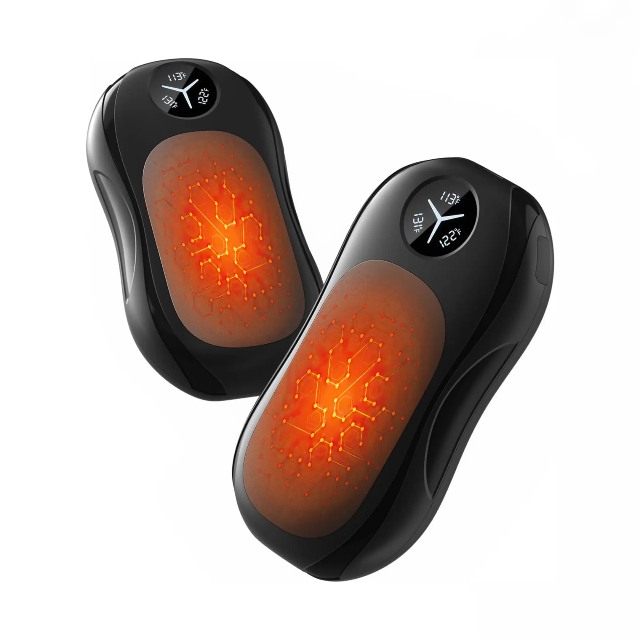 WHATOOK Hand Warmer, Magnetic Rechargeable Hand Warmers, 2 Pack, 3 Heat Settings, Pocket-Sized, Light Sleek Stylish, for Raynauds,Golf,Hunting,Ice Fis