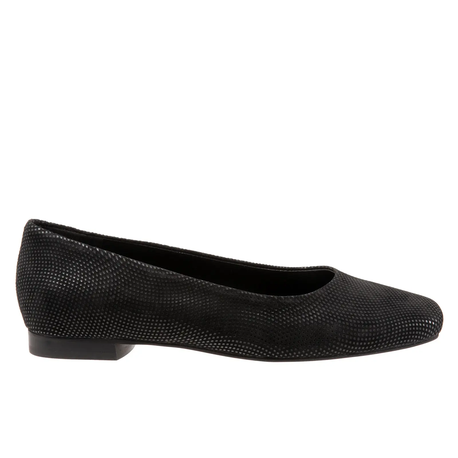 Trotters Honor T2057-004 Womens Black Narrow Leather Ballet Flats Shoes