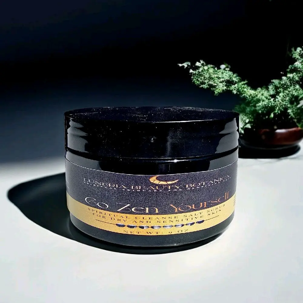 Luneria Beauty Botanica Go Zen Yourself Pink Himalayan Salt Scrub Hydrating Gentle Exfoliate Herbal for Sensitive Skin